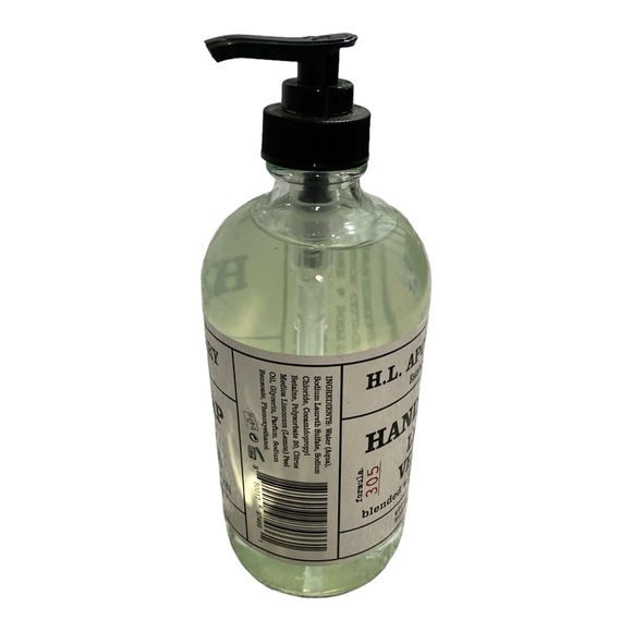 SOLID GLASS H.L. APOTHECARY LEMON VERBENA HAND SOAP 16 Oz *New - Picture 3 of 3